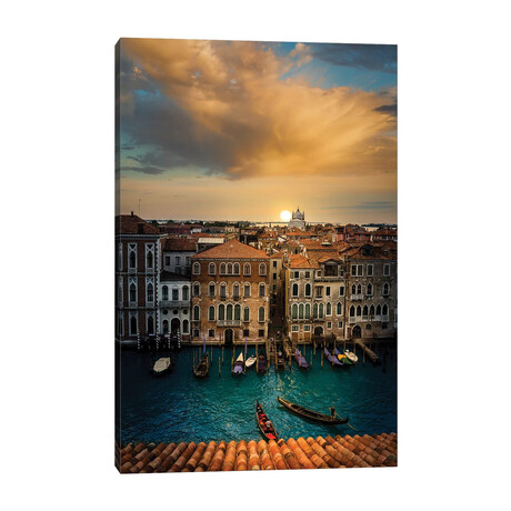 Sunset In Venice by Enzo Romano (18"H x 12"W x 1.5"D)