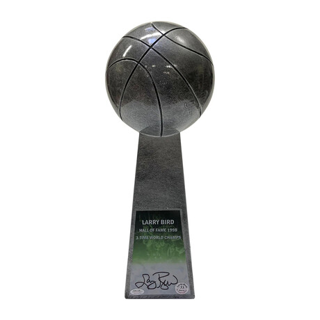 Larry Bird Autographed 14" Basketball Trophy