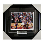 Shaquille O'Neal Framed Autographed Los Angeles Lakers 8X10 Photo (Blocking Jordan)