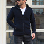 Premium Steel Knit Jacket // Navy (M)