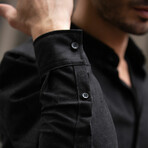 Velvet Shirt // Black (M)