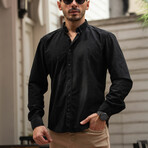 Velvet Shirt // Black (L)