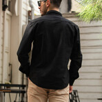 Velvet Shirt // Black (M)