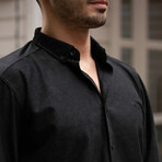 Velvet Shirt // Black (L)