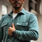 Suede Shirt Jacket // Patrol (S)