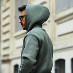 Oversized Kangaroo Pocket Hoodie Sweatshirt // Green (S)
