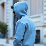 Oversized Kangaroo Pocket Hoodie Sweatshirt // Light Blue (S)
