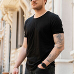 Oval-Cut Tee // Black (S)