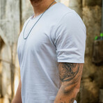Oval-Cut Tee // White (S)