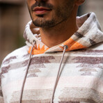 Patterned Oversized Sweatshirt // Orange (S)