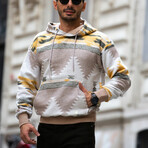 Patterned Oversized Sweatshirt // Yellow + Green (M)