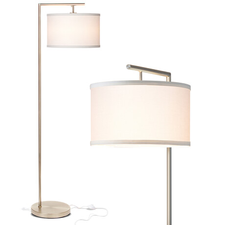 Montage Modern // LED Standing Floor Lamp (Antique Brass)