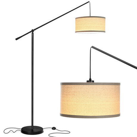 Hudson // LED Arc Floor Lamp (Black)