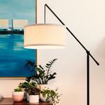 Hudson // LED Arc Floor Lamp (Black)