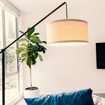 Hudson // LED Arc Floor Lamp (Black)