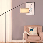 Hudson // LED Arc Floor Lamp (Black)