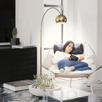 Olivia // LED Contemporary Arc Floor Lamp