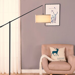 Hudson // LED Arc Floor Lamp (Black)