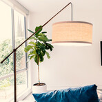 Hudson // LED Arc Floor Lamp (Black)