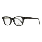 Omega // Men's Rectangular OM5004H 001 Optical Frames // Black Crystal