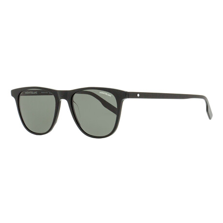Montblanc // Men's Thin Frame MB0150S 001 Sunglasses // Black + Gray