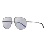 Montblanc // Men's Navigator MB0102S 002 Sunglasses // Ruthenium Black-Blue + Gray-Silver