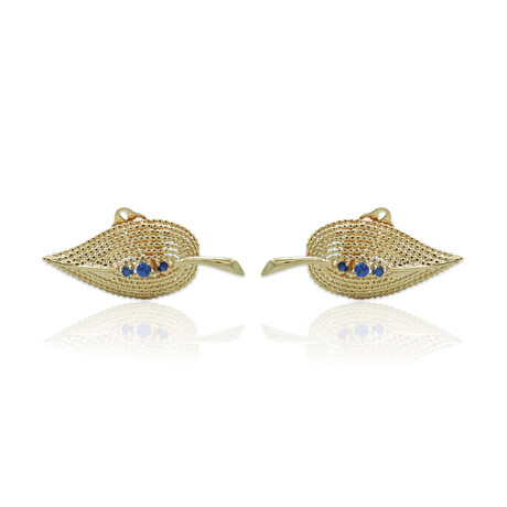Tiffany & Co. // 14K Yellow Gold Sapphire Earrings // Pre-Owned