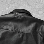 Nathaniel Leather Jacket // Black (3XL)