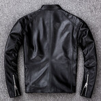 Ezra Leather Jacket // Black (XL)