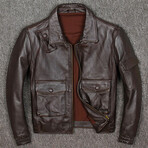 Angel Leather Jacket // Brown (2XL)