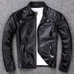 Ezra Leather Jacket // Black (M)