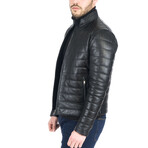 Emilio Leather Jacket // Black (XL)