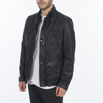 Isaac Leather Jacket // Black (L)