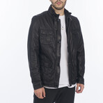 Isaac Leather Jacket // Black (3XL)