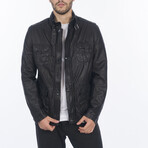 Isaac Leather Jacket // Black (3XL)