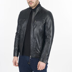 Adonis Leather Jacket // Black (2XL)