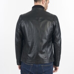 Adonis Leather Jacket // Black (3XL)