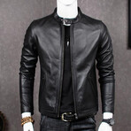 Neil Leather Jacket // Black (M)