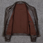 Angel Leather Jacket // Brown (XS)