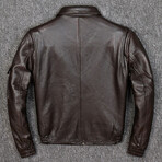 Angel Leather Jacket // Brown (3XL)