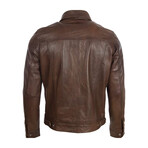 Ian Leather Jacket // Brown (XS)