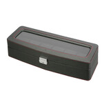 Six Watch Storage Case + Top Window // Black