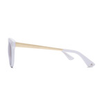 Unisex Samson Sunglasses // Shiny White + Gold