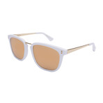 Unisex Samson Sunglasses // Shiny White + Gold