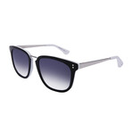 Unisex Samson Sunglasses // Shiny Black + Shiny White + Silver