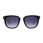 Unisex Samson Sunglasses // Shiny Black + Shiny White + Silver