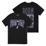 Screen Printed Graphic Tee // Black (L)