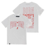 Screen Printed Graphic Tee // Brilliant White (L)