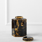 Canister Marmol // Black + Gold (Small)