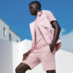 CHEN Commuter Vest // Pink + Silver (M)